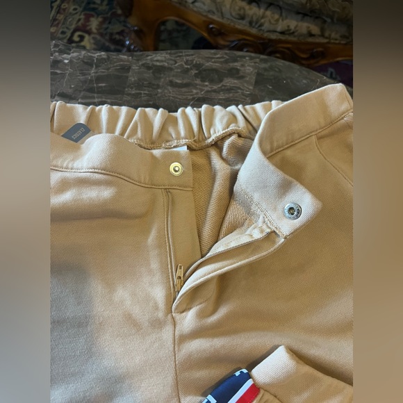 Reebok Classic VTG Spellout Pants Sweats SZ(M) Adult Tan Snap Zip - Picture 5 of 8